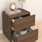 furtble Stackable 2 Drawer Dresser, Small Dressers for Closet, Modern Nightstand for Bedroom, End Table with Storage Drawer for Entryway, Beside Furniture Drawer Chest, 15.8 in, Classic Oak