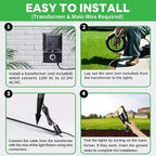 LED Outdoor Spotlight, Black Low Voltage Landscape Light, Waterproof Aluminum Wired Light for Patio Yard House Lighting Without MR16 Bulb 6 Pack