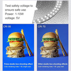 Photo Studio Light Box, PULUZ Mini Folding Lightbox LED Ring Light Portable Photo Box Shooting Tent Box Kit 12 Colors Backdrops USB Light Box Photography for Small Items Product Photography 10"x10"