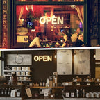LED Open Sign for Business,22"x7" Dimmable Brightness Large Electric Light Up Sign, Hanging Installation for Store Restaurant Office Bar Hotel Salon (warm white)