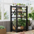 3000LBS Garage Shelving 32" W Garage Shelving Heavy Duty 4-Tier Metal Storage Shelves Adjustable Shelf Unit Storage Rack for Basement Supermarket Warehouse 32" W x 20" D x 78" H Black