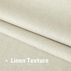 96 Inch Long Blackout Curtains - Extra Wide Thermal Insulated Sun Block Out Bedroom Linen Curtains 8 ft Window Covering Back Tab Rod Pocket Drapes for Hall Living Room W84 x L96,2 Pcs, Cream Beige