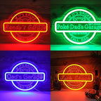 Custom Neon Garage Sign, Personalized Father's Day Gifts, Garage LED Neon Light For Man Cave Decor, Multiple Mounting Ways, Dimmable Neon Garage Name Sign For Men, Dad