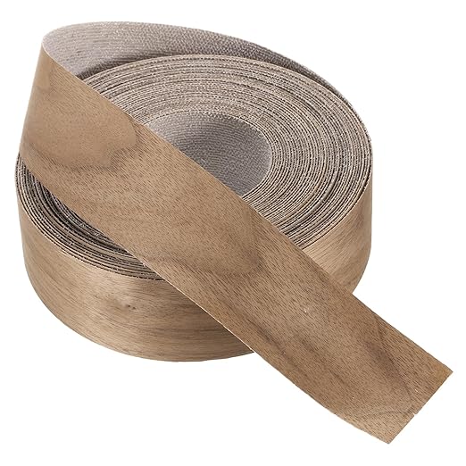 PATIKIL Walnut Edge Banding, 2 in x 49.2 ft Wood Veneer Tape, Pre-glued Flexible