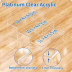 NIUBEE Acrylic Display Riser, 6 Pcs 12" Large Acrylic Risers, 2 Set Clear Rectangular Stands for Candy Dessert Cupcakes, Collectibles Display Stands Shelf for Display for Funko POP Figures