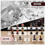 2 Set Large Acrylic Clear Display Risers, 3 Sizes 12" Rectangular Showcase Collectibles Display Shelf, 5mm Thick Desktop Display Stand Holder for Figures, Jewelry, Perfume, Toys