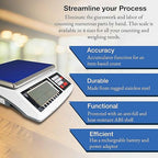 PEC Digital Counting Scale - Digital Inventory for Packages, Coins and Small Parts - 33lbs Capacity
