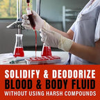 SMELLEZE Medical Waste Clean Up Super Absorbent Solidifier & Deodorizer: 50 lb. Granules Absorb Blood, Urine, Diarrhea, Vomit, Body Fluids & Other Water Based Bio Waste in Seconds