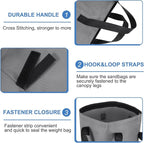 PATIKIL Canopy Weight Sand Bags, 4 Pack 110 Lbs Total Extra Large Weights Bags Waterproof Tent Leg Weights Sandbags for Outdoor Canopy Tent Sun Shelter Patio Ladder Gray (14x9")