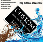Custom Sign,Aluminum Weatherproof Metal Sign Multiple Sizes, custom address signs for houses,Customize for Office, Business, Workplace, Factory warnings, swimming pool,Delivery Signs(10 * 7Inch)