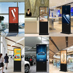 55 Inch Digital Signage Display, 4k Floor Standing LCD Touch Interactive Display Screen,with WiFi USB/App Software Input Digital Totem Auto Ad Player Android 14