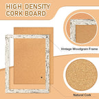 DOLLAR BOSS Cork Board for Wall - 24 X 18 Inches, Birch Bark Framed Bulletin Board Corkboard Decorative Hanging Pin Board for Office & Home Decor