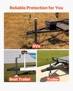 VEVOR Trailer Lock, Fits 2 & 2-5/16-Inch Bulldog Trailer Couplers, Heavy Duty Hitch Lock with 3 Keys Secures Security Chains, Corrision-Resistant, Anti-Theft RV Trailer Locks for RV, Trailer, Boat