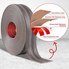 Flexible Wall Corner Protector Moulding Trim Peel and Stick Wall Corner Guards Edge Protector Self Adhesive Molding Trim Strip for Edge Ceiling (Brown Walnut Wood Grain, 2.4 in x 20 Ft)
