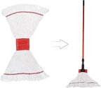 Matthew Cleaning Microfiber String Mop Heavy Duty Commercial Wet Mop Head Replacement,Excellent Absorbency,Premium Launderability,Reusable for Home,Commercial and Industrial Use(White,3Pack)