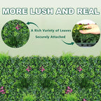 Artificial Boxwood Wall Roll, 40"x120" (33.33 sqft) Grass Wall Panels with Mint Plant Leaves, Greenery Backdrop Privacy Screen with UV Protection, Green Grass Wall for Indoor Outdoor Decor
