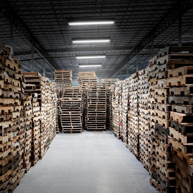 100W LED Work Light Bar, 12000LM 5700K, 110°Beam Angle Floodlight Waterproof 40in Linear Shop Light with On/Off Switch, Adjustable Bracket, 10ft Cable for Warehouse, Garage, Shop, Factory (Silver)
