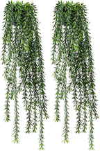 Artificial Hanging Plant 2 Pcs Faux Plant Ivy Vine Faux Eucalyptus Vines Fake Potted Greenery for Wall Living Room Home Shelf Office Bathroom Outdoor Indoor Decor (Type 4)