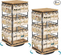 360 Rotating Earring Display Stands for Selling, Earring Rack Display Holder Stand, Jewelry Display for Selling Earring Cards, Necklaces, Rings, Bracelets, Hair Accessories (2 Pack)