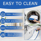 12 Pack Replacement Microfiber Pad - Thick - Universal Commercial 17-18 Inch Mop Head- Heavy Duty - Wet & Dry Commercial Cleaning Refills Reusable Mop Refills Fit for Most Microfiber Flat Mop System