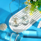 ZEERSHEE 4-Pack Clear Glass Cylinder Display Risers Crystal Blocks Display Stand for Collectibles Art Craft Transparent Solid Bases for Jewelry Cosmetic Crafts Closet Show(4''/3.2''/2.4''/1.6'')