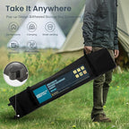 PHI VILLA 10x10ft 1-Person Setup Pop Up Canopy Tent Instant Portable Shelter w/ 1-Button Push, Case, 4 Weight Bags - Gray