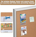 Mifuro 48"x30" Enclosed Bulletin Board, Outdoor Lockable Weather-Resistant Aluminum Cork Noticeboard for School & Office, Silver Frame w/Cork