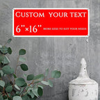 custom street sign,Custom Sign, Aluminum Weatherproof Metal Sign Multiple Sizes, Reflective.Customize for Office, Business, Workplace, office, Home, Delivery Signs(6 * 16 Inch)