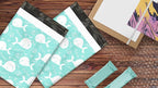 12x15 (50) Blue Whales Designer Poly Mailers Waterproof Self Sealing Tear Resistant Polymailers Shipping Envelopes Premium Printed Bags For Small Businesses