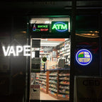 LED VAPE Sign for Business,32x10 inch Vape Smoke Sign Led for Window Wall Door w/Remote Control VapeSmoke Smoking Shop Store