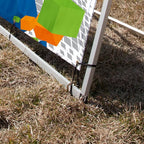 Vispronet Horizontal A-Frame Banner Stand - 3ft x 14ft Aluminum Outdoor Display for Promotional & Sporting Events, Weather-Resistant, Portable Frame Only