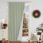 Vision Home Soft Green Pinch Pleated Full Blackout Curtains Linen Blended Room Darkening Window Panels 90 inch for Living Room Bedroom Thermal Insulated Pinch Pleat Drapes with Hooks 60" Wx90 Lx1