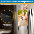 Magnetic Frames 11 x 17 Sign Holder Wall Mount 10 Pack, Rigid Clear Plastic Sign Holder with Magnet & Adhesive, Door Paper Holder for Refrigerator, Locker, Metal, Whiteboards, Windows