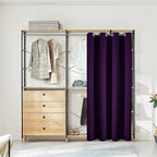 ChrisDowa Blackout Door Curtains for Doorway Privacy, Grommet Closet Curtains for Bedroom Closet Door, Thermal Insulated Doorway Cover Room Divider Drapes (1 Panel, Royal Purple, 52 x 80 Inch)