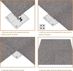 16-Pack 20"x20" Carpet Tiles, Non-Adhesive Soft Padded Floor Squares with Seamless Look for Home, Office, Indoor & Outdoor Use (43 Sq Ft) (J7)