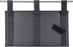 Hanging Bedside Caddy, Bedside Storage Organizer for Magazine, Phone, Remote control (5 Pockets-Black)