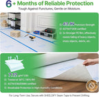 39" x50' Heavy-Duty Floor Protection | Construction Grade Carpet Protector | Drop Cloth Plastic Film for Hardwood Floors | Waterproof Painters Covering with No Residue(Ice Blue)