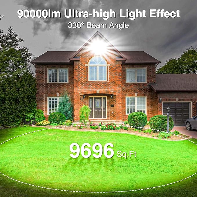 SOLLA 2025 Elite New Upgraded LED Flood Light Outdoor 600W 90000lm Stadium Flood Lights, 5000K IP66 Waterproof Adjustable Floodlight for Street, Parking Lot