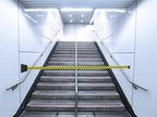 Crowd Control Warehouse - CCW Series WMB-220 Magnetic Wall Mount Retractable Belt Barrier - 15 Foot, Caution Do Not Enter Belt with Black ABS Case, Crowd Control Barriers