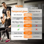 Hasipu Home Gym Mirror 360° Swivel on Wheels, 79" x 40" Extra Large Full Body Rolling and Tempered Glass Easy to Move Full Length Mirror for Yoga Studio, Bedroom, Dancing Studio, White