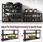 Metal Storage Shelves Unit,5-Tier Adjustable Heavy Duty Garage Shelving,3500LBS Garage Storage Industrial Shelves,Storage Racks,Steel Shelf Suitable for Shop,Warehouse,Basement