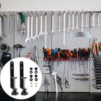 Metal Pegboard Hooks Set Sturdy Pegboard Bracket Clips for Easy Installation, Organizing Small Utensils Crafts, Black, Home Use