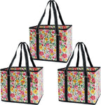 BeeGreen Large Waterproof Reusable Bags Christmas Heavy Duty Shopping Tote for Groceries Pool Gift with Webbing Handles