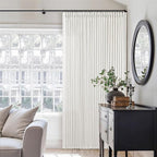 Pinch Pleated Linen 108 Inch Curtains 70 Inch Width for Living Room Divider Light Filtering Ivory Beige White Extra Wide Patio Curtains for Sliding Door Balcony Floor to Ceiling Picture Window 70x108