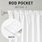 120 Inch Extra Long Linen Pure White Curtains Floor to Ceiling for Sliding Glass Doors 2 Panels, Flax Linen 100% Blackout Elegant Boho Thermal Curtains for Large Windows 10 FT Drapes,50 x 120 Inch