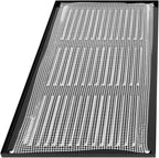 Repa Market 12x6 Inch Air Vent Cover/Black Galvanized Steel Louvered Grill Cover with Mesh Screen/Wall or Ceiling Vent/Durable Flush Mount HVAC Register for Indoor and Outdoor Ventilation
