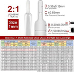Chanzon 2:1 Ratio 1/24" (1mm) Heat Shrink Tubing 8Ft Roll (2.5M Total Length) Clear/Transparent Polyolefin Sleeving Wrap Shrinking 2 to 1 1pcs