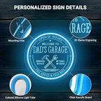 Custom Garage Neon Sign for Wall Decor, Personalized LED Neon Lights Tool Signs for Garage Workshop, Customized Garage Light Up Signs for Carport Repair Shop Carbarn Man Cave Business, Men Dad Gifts