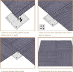 16-Pack 20"x20" Carpet Tiles, Non-Adhesive Soft Padded Floor Squares with Seamless Look for Home, Office, Indoor & Outdoor Use (43 Sq Ft) (K3)