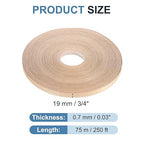 PATIKIL Red Oak Edge Banding, 3/4 Inch x 250 ft Wood Veneer Tape Pre-glued Flexible Plywood Edge Banding with Hot Melt Adhesive for Furniture Restoration